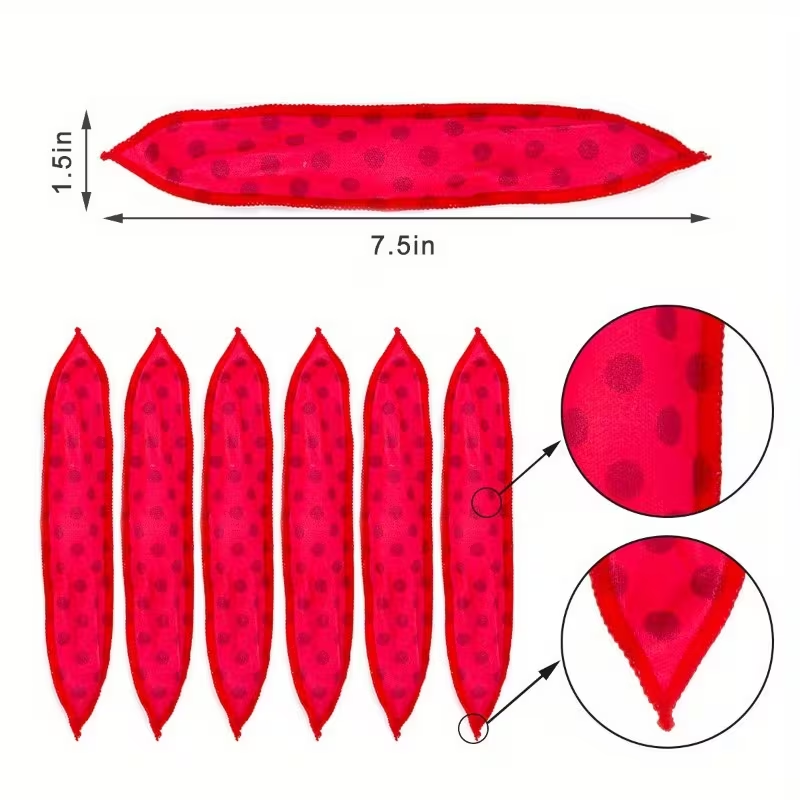 10-Pack DIY Hair Curler Foam Pillows - Heatless Overnight Curls, Soft Sleep Styling Rollers