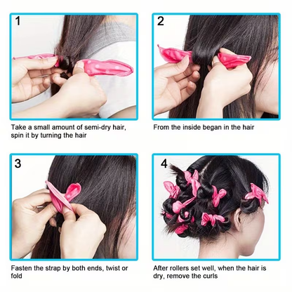 10-Pack DIY Hair Curler Foam Pillows - Heatless Overnight Curls, Soft Sleep Styling Rollers