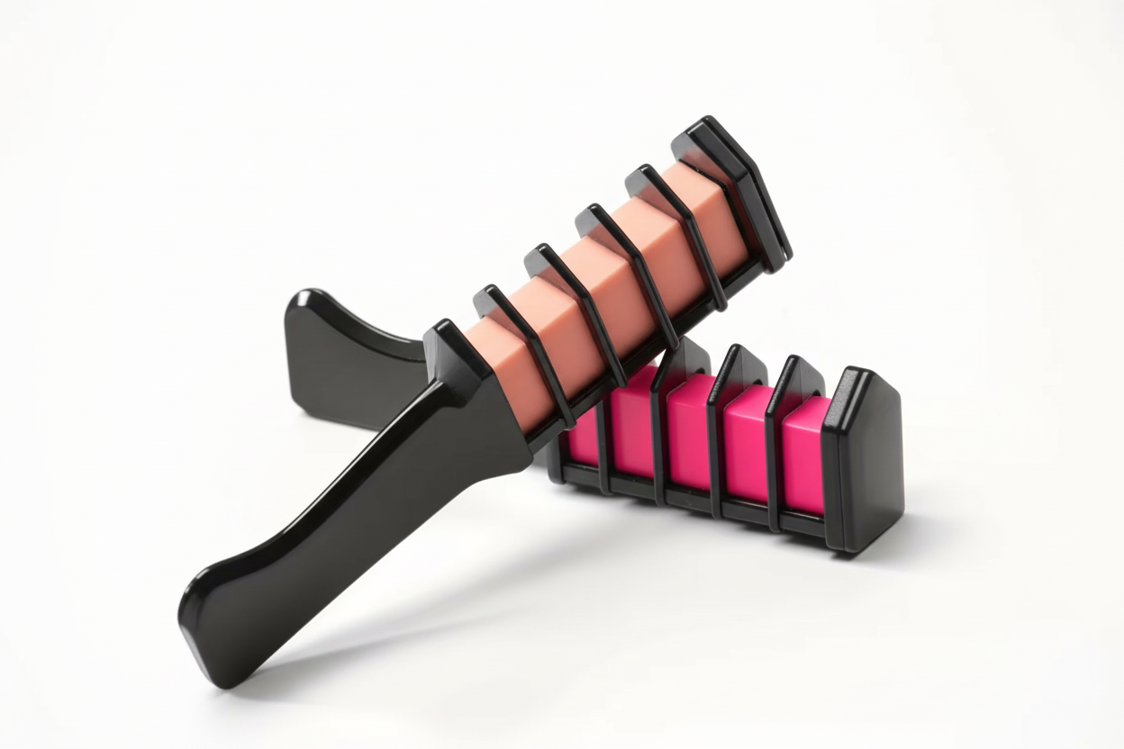 10-Color Hair Chalk Set - Aurabasics Temporary Hair Dye Combs