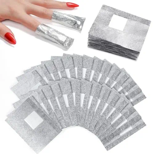 Nail Polish Remover Soak off Foils – 100 Pcs Gel Nail Wraps