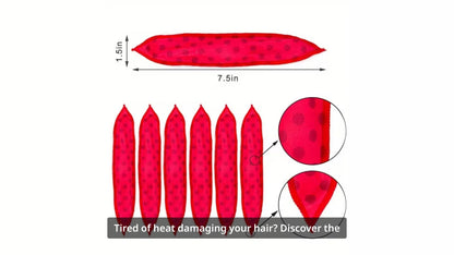 10-Pack DIY Hair Curler Foam Pillows - Heatless Overnight Curls, Soft Sleep Styling Rollers